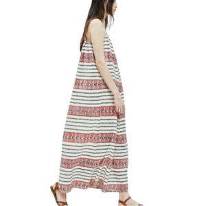 Madewell Sicily Cotton Southwest Print Maxi Dress Sz M